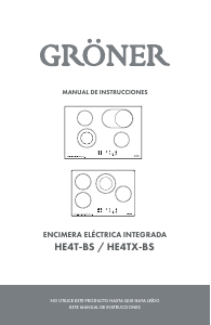 Manual de uso Gröner HE4TX-BS Placa