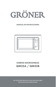 Manual de uso Gröner QM25B Microondas