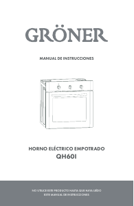 Manual de uso Gröner QH60I Horno