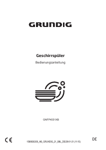 Bedienungsanleitung Grundig GNFP 4551 XB Geschirrspüler