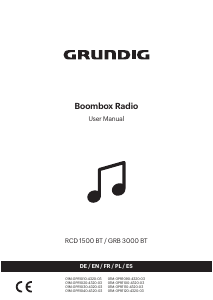 Bedienungsanleitung Grundig RCD 1500 BT Stereoanlage