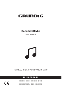 Manual de uso Grundig RCD 1550 BT DAB+ Set de estéreo