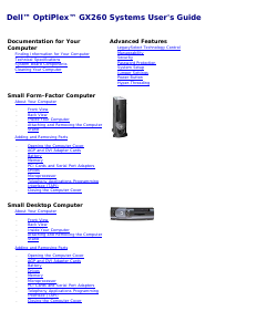 Manual Dell OptiPlex GX260 Desktop Computer