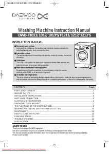 Manual Daewoo DWD-F1013S Washing Machine