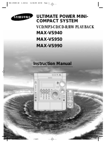 Manual Samsung MAX-VS990 Stereo-set