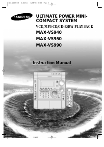 Manual Samsung MAX-VS940 Stereo-set