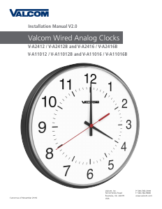 Manual Valcom V-A11012B Clock
