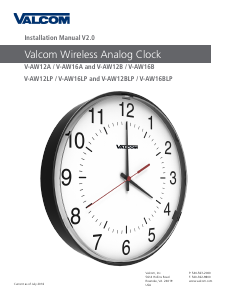 Manual Valcom V-AW12B Clock