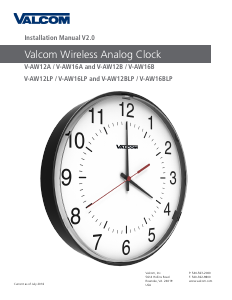 Manual Valcom V-AW16LP Clock