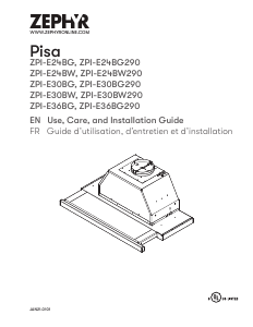 Manual Zephyr ZPI-E30BG Pisa Cooker Hood