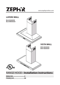 Handleiding Zephyr DLA-E42ASSX Layers Wall Afzuigkap