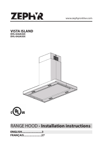 Handleiding Zephyr DVL-E42ASSX Vista Island Afzuigkap