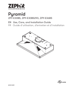 Handleiding Zephyr ZPY-E30BS Pyramid Afzuigkap