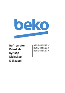 Handleiding BEKO RSNE 445E35 X Koelkast