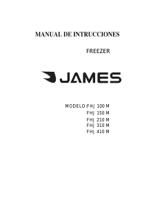 Manual de uso James FHJ 100 M Congelador