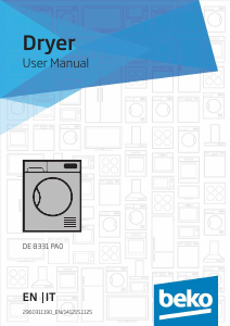 Manuale BEKO DE 8331 PAO Asciugatrice