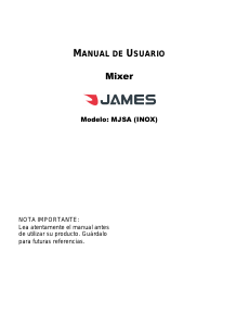 Manual de uso James MJSA Batidora de mano