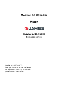 Manual de uso James MJCA Batidora de mano