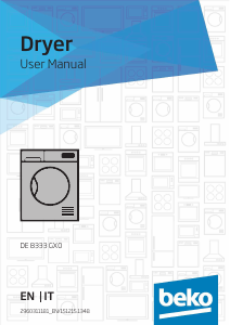 Manual BEKO DE 8333 GX0 Dryer