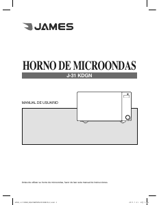 Manual de uso James J-31 KDGN Microondas
