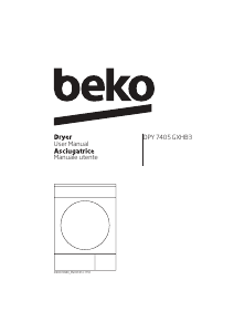 Manuale BEKO DPY 7405 GXHB3 Asciugatrice