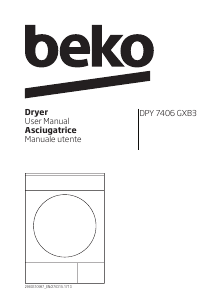 Manual BEKO DPY 7406 GXB3 Dryer