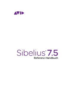 Bedienungsanleitung AVID Sibelius 7.5