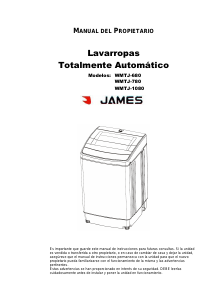 Manual de uso James WMTJ 780 Lavadora