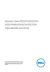 Priročnik Dell P2317H LCD-zaslon
