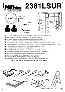 Hướng dẫn sử dụng Parisot 2381LSUR Giường áp mái