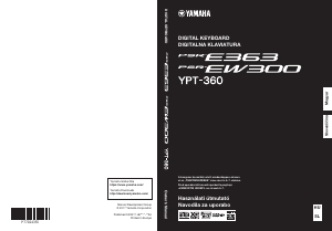 Priročnik Yamaha PSR-E363 Digitalna tipkovnica