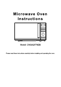 Bedienungsanleitung Candy CMGA20TNDB Mikrowelle