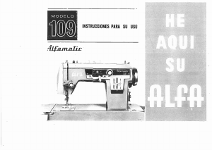 Manual de uso Alfa 109 Alfamatic Máquina de coser