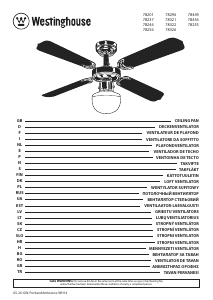 Посібник Westinghouse 7832140 Стельовий вентилятор