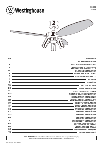 Használati útmutató Westinghouse 7870340 Mennyezeti ventilátor