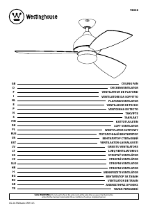 Наръчник Westinghouse 7800840 Вентилатор на тавана