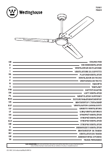 Priročnik Westinghouse 7862340 Stropni ventilator