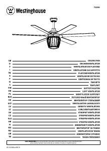 Bruksanvisning Westinghouse 7225040 Takfläkt