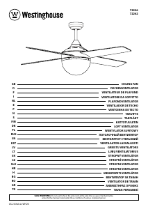 Посібник Westinghouse 7226240 Стельовий вентилятор