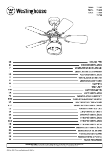 Посібник Westinghouse 7870440 Стельовий вентилятор