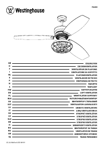 Manuale Westinghouse 7223540 Ventilatore da soffitto