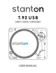 Manual Stanton T.92 USB Turntable