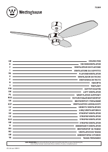 Priručnik Westinghouse 7228940 Stropni ventilator