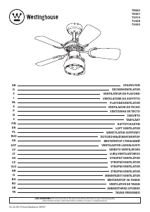 Használati útmutató Westinghouse 7241540 Mennyezeti ventilátor