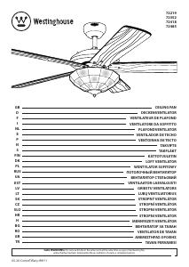 Manuál Westinghouse 7248540 Stropní ventilátor