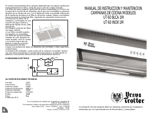 Manual de uso Ursus Trotter UT 60 Blanca 1M Campana extractora