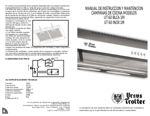 Manual de uso Ursus Trotter UT 60 Negra 1M Campana extractora