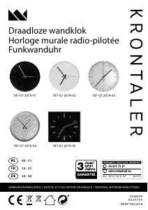 Mode d’emploi Krontaler 787-07-2019-05 Horloge