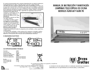Manual de uso Ursus Trotter UT Aura 90 Inox Campana extractora