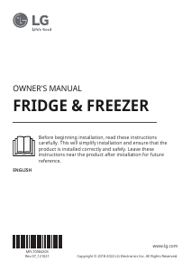 Manual LG GBB61BLHEC Fridge-Freezer